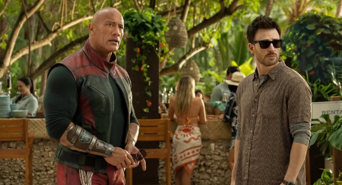 Cris rock e Cris Evans em red one, um dos filmes de ação de 2026